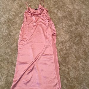 Pink silk dress